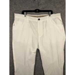 Amiani Men's Linen-Cotton Pants 40/34‎ White